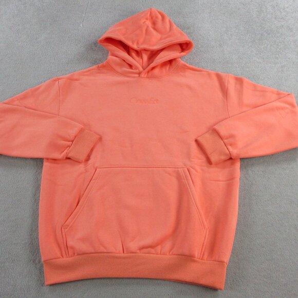 Comfrt Hoodie Adult Medium Coral Orange Signature Sweatshirt Pullover Fleece NEW - Picture 3 of 11